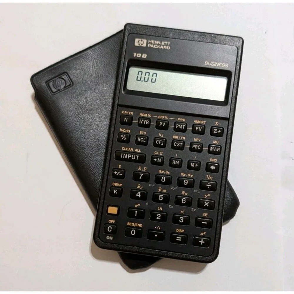 Vintage HP 10B Business Financial Calculator Hewlett Packard Tested w/ Case